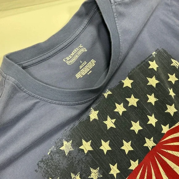 Cremieux American Flag Graphic‎ Long Sleeve Patriotic T-Shirt L - Picture 3 of 4